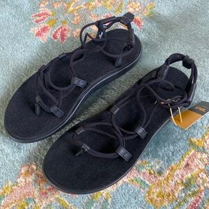 Teva black sandals size 8
